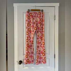 Women’s Floral Psychedelic Flared Pants 70s Style